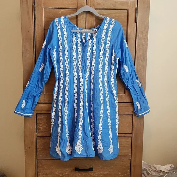 🎉Soft Surroundings Embroidered Dress - size M - Picture 1 of 8